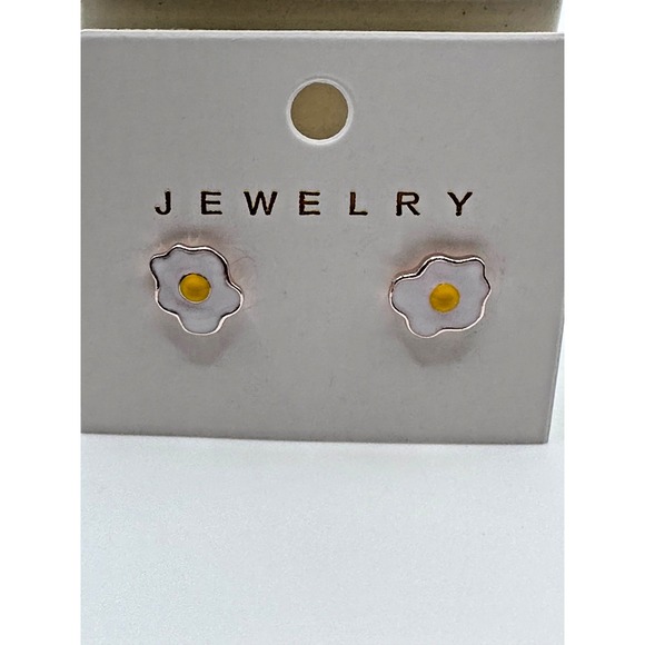 The Unbranded Brand Jewelry - Earrings‎ Fried Egg Silver Plated